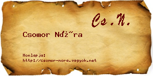 Csomor Nóra névjegykártya