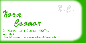 nora csomor business card